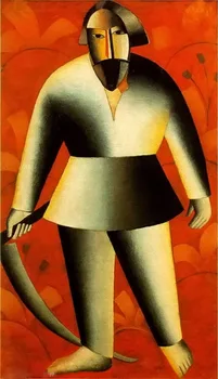 

Famous abstract handmade painting reproduction Kasimir Malevich The Reaper 2 on oil canvas for room decor and wallpaper