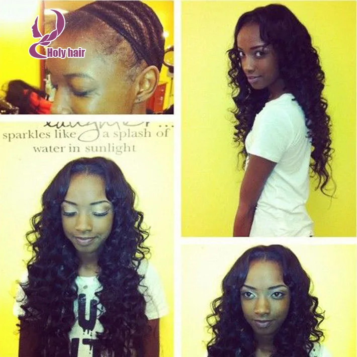 Middle Part Curly Half Wigs Human Hair Glueless Long Deep Curly