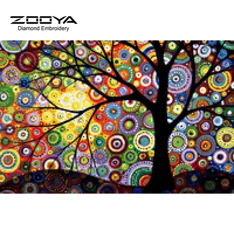 

5D DIY Diamond Painting Tree Diamond Painting Cross Stitch Colorful Dream Tree Diamond Drill Rhinestone Home Decoration CJ239
