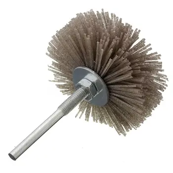 

6mm Shank 80mm Dia Abrasive Nylon Wheel Brush Woodwork Polish Bench Grinder