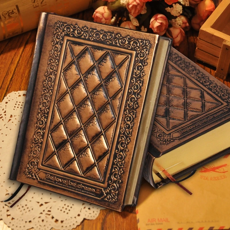 1 Pc/lot Classic Embossed Leather-Covered European Style Notebook & Diary for School Stationery & Office Supply 1 Pc/lot Classic Embossed Leather-Covered European Style Notebook & Diary for School Stationery & Office Supply