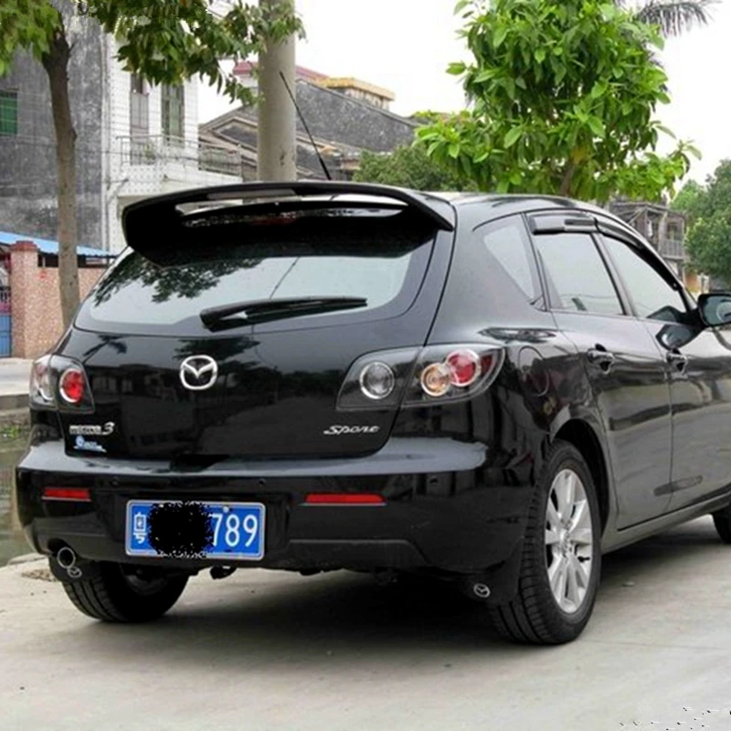 Для mazda 3 хэтчбек спойлер со на фонарь высокое качество абс материал заднее крыло