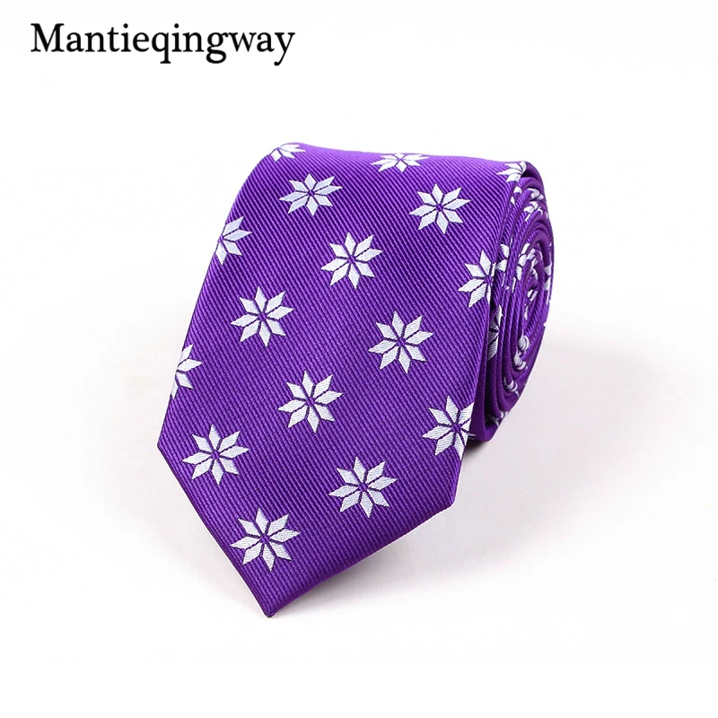 Mantieqingway 7,5 см полиэстер цветочный галстук с рисунком Галстуки Для Свадьба повседневные и деловые Gravatas модные галстуки галстук для мужчин
