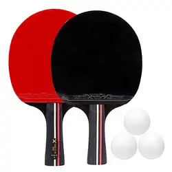 1 пара Настольный теннис ракетка для настольного тенниса летучие мыши 3 мяча для пинг-понга длинная короткая ручка ракетка спортивные