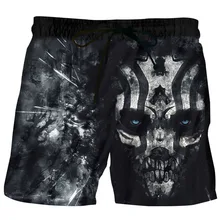 Летние мужские пляжные шорты, блестящие черные шорты с 3D принтом, модные мужские Бермуды пляжные шорты, брюки для фитнеса, большие размеры, быстросохнущие