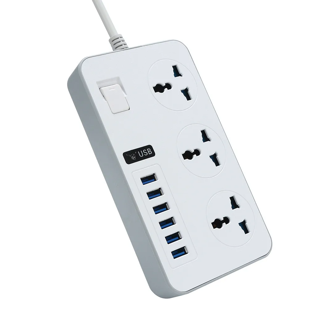 6USB мобильного телефона Зарядное устройство 5V 2.4A зарядное устройство с 3 usb-портами для штепсельная вилка американского стандарта для мобильного телефона, Универсальные наушники адаптер для samsung huawei