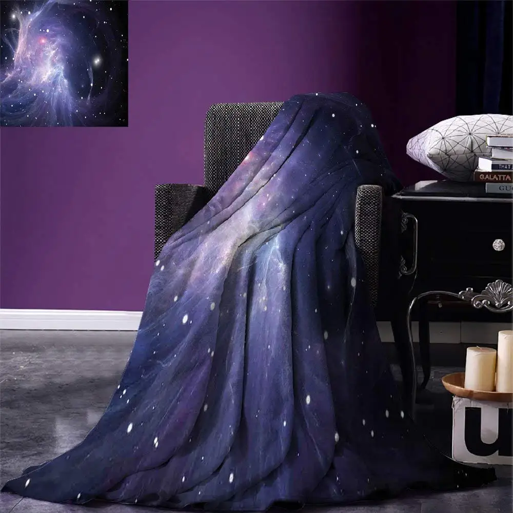 

Outer Space Throw Space Nebula in Galaxy Complex Energy Movements Cosmos Theme Inspiring Print Warm Microfiber Blanket