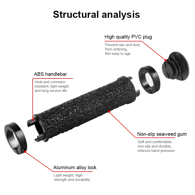 Нескользящий велосипедный руль Горная дорога MTB запираемый силикагель лампа Губка Ручка Удобный руль