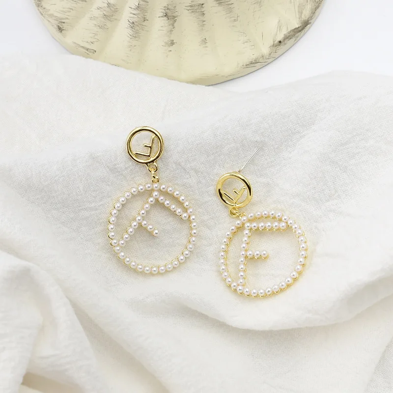 Coreano nueva moda personalidad inglес carta circulo declacion gota pendientes mujeres moda joyeria Oorbellen mujer Brinco