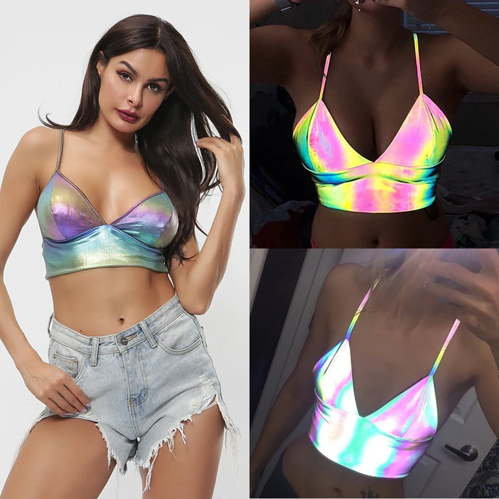 Для женщин сексуальный Повседневное Bralette бак топ, жилет Блузка без рукавов Летний короткий топ, топ, Футболка Топ на бретельках