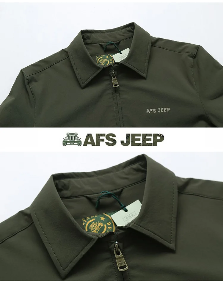 AFS JEEP Brand Clothing jaquetas Мужчины Весна и Осень Turn Down Воротник Куртки и Пальто 140