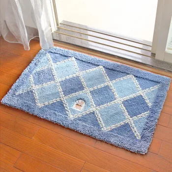 

Flocking Home Floor Mat Carpet Printed Floor Carpet Bathroom Kitchen Entrance Non-slip Door Mat