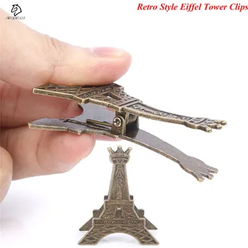 

1Pcs Retro Style Paris Eiffel Tower Metal Clips Photo Bookmark Decoration Memo Paper Clip Card Office Supplies Accessories