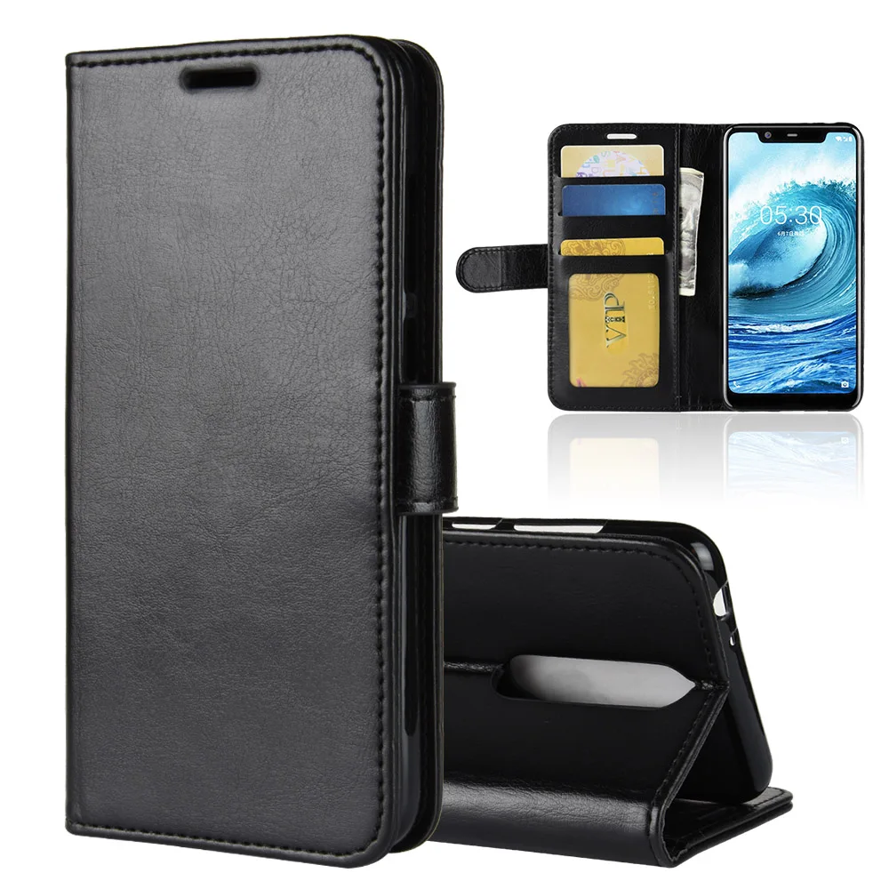 Nokia 5.1 Plus Case X5 2018 PU Leather Back Cove Phone TA-1109 Nokia5.1plus Silicone | Мобильные телефоны и аксессуары