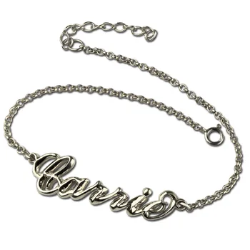 

Wholesale 3D Carrie Name Bracelet Sterling Silver Personalized 3D Name Bracelet Unique 3D Bracelet with Name Special 3D Jewelry