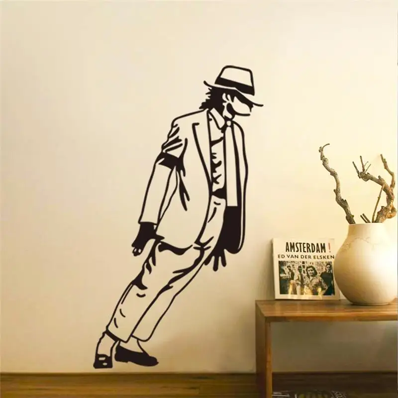 

King of Pop Michael Jackson wall stickers music fans room decorations 8328. vinyl home decals mural arts adesivos de paredes 3.5