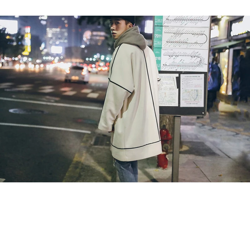 Warm Male Trench Coat Wool Liner Long Thick Fleece Jacket Men Fur Inside Parka Winter Jackets  (47)