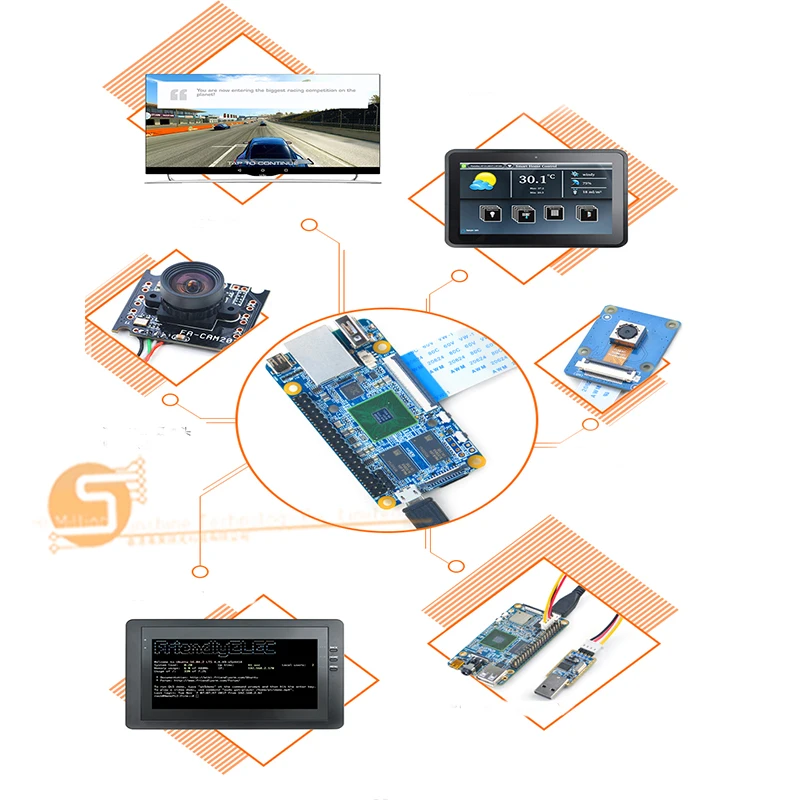 NanoPi Fire3 Demo Development Board S5P6818 1,4 ГГц процессор 1 ГБ DDR3 GPIO порт sup порт Android Debian FriendlyCore