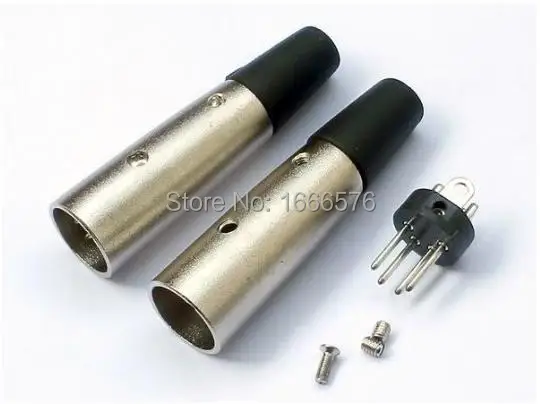 100 шт./лот XLR 5Pin Cannon разъем XLR Мужской микрофон аудио connector-YA5046