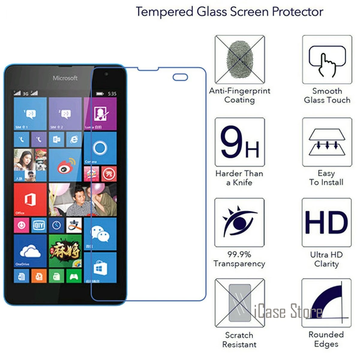 Закаленное Стекло Защитная пленка для microsoft Nokia Lumia 650 550 540 640 635 535 530 435 950 XL