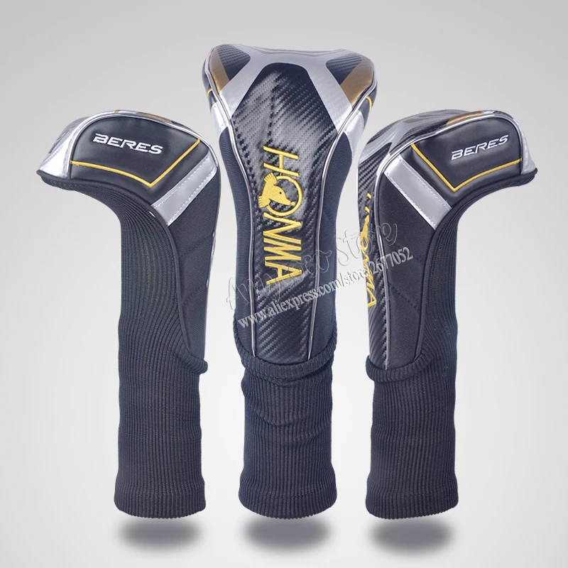 جديد رجل الغولف الخشب غطاء رأس 1 3 5 هونما نوادي الجولف غطاء الرأس الأسود الألوان جولف الخشب غطاء رأس شحن مجاني