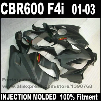 

Freeship Fairings for HONDA Injection molded CBR 600 F4i 01 02 03 CBR600 2001 2002 2003 matte black fairing kit RT10