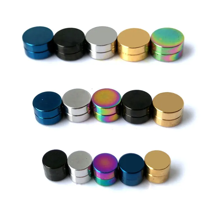 2 Paia Orecchini Magnetici Falsi Di Calibro In Acciaio - Foto 13