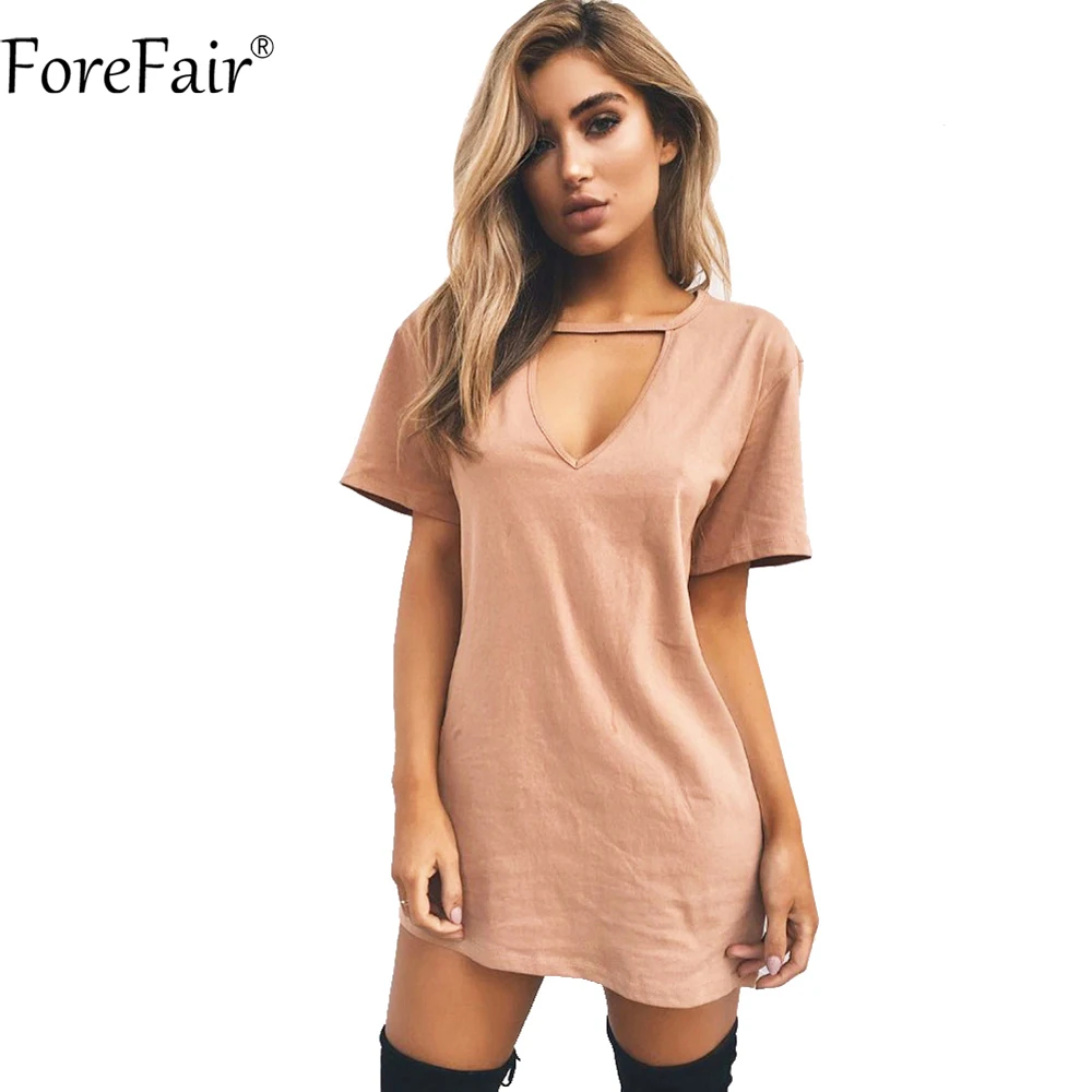 Black T-Shirt Dress with Loose Sleeves