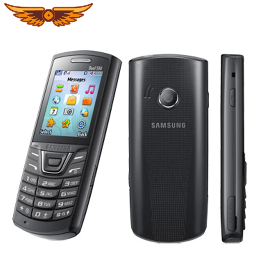 Оригинальный разблокированный телефон Samsung E2152 2 0 дюймов 0.3MP FM радио Bluetooth 1000 мАч