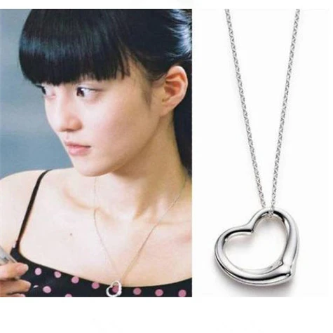 Новинка года популярные Bijoux Дизайн серебро Цвет элегантный кулон сердце Цепочки и ожерелья для Для женщин ювелирные изделия