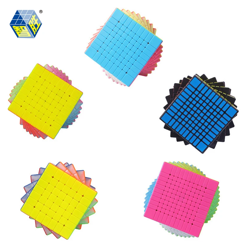 ZHISHENG YUXIN HUANGLONG серия Stickerless 3x3x3 7x7 8x8 9x9 10x10 11x11 волшебный куб головоломка 10*10*10