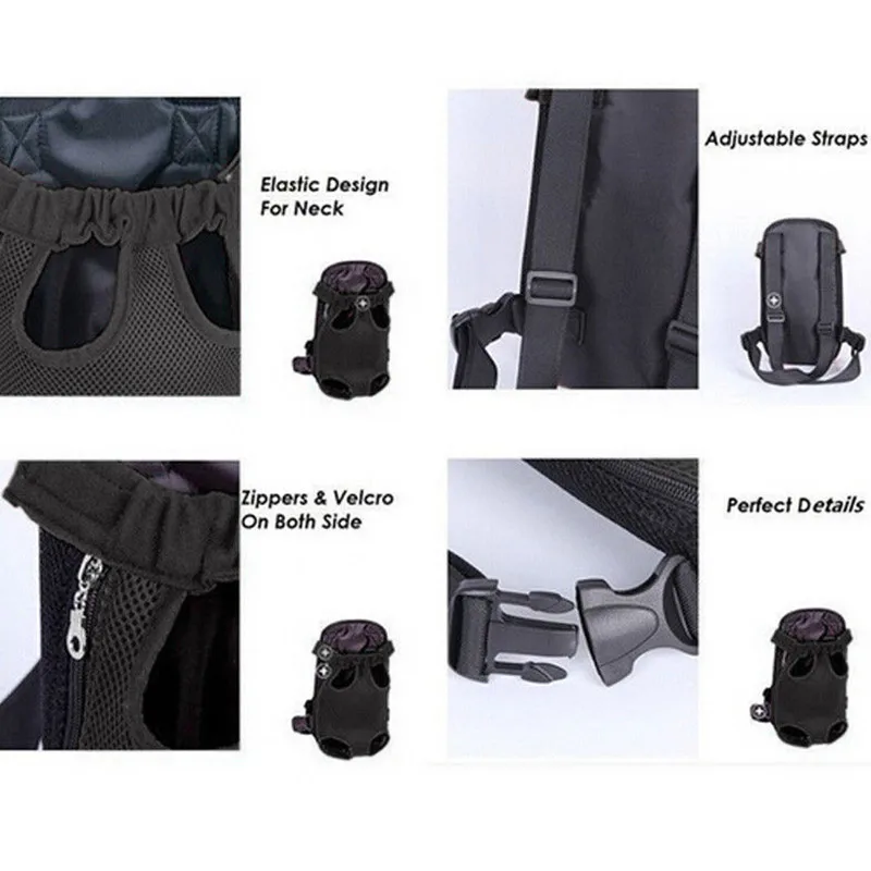 Высокое качество 1 шт. рюкзак для перевозки животных Регулируемая кошка собака передние ножки Перевозчик дорожные сумки VE
