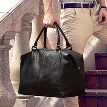 Vente chaude Style Coréen 2014 De Mode Hommes Sacs Messenger Porte-Documents Grand Fourre-Tout Sac de Voyage des Hommes de Sac En Cuir Sacs livraison Gratuite