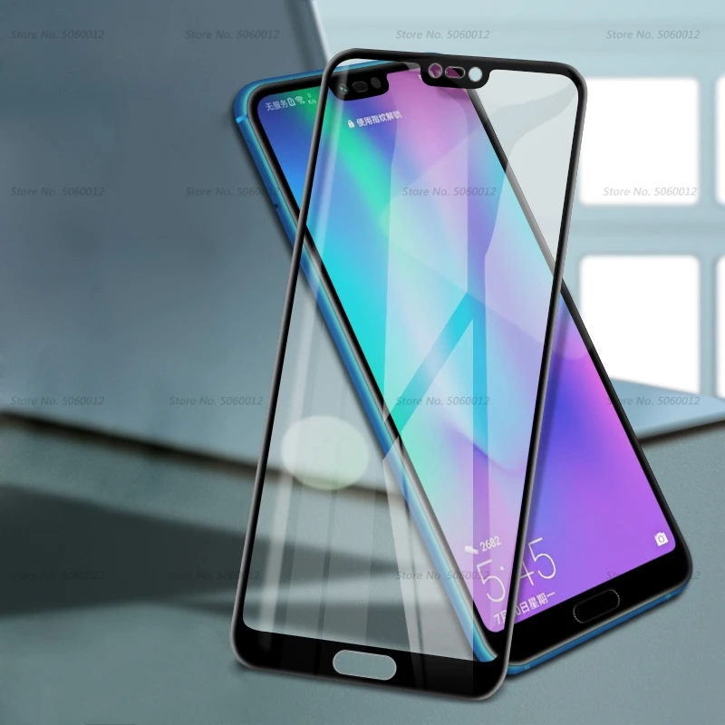 

Full Cover Tempered Glass For Huawei Honor 10 Screen Protector Case on For Huawei Honor 10 honer Honor10 Protective Glass 9H