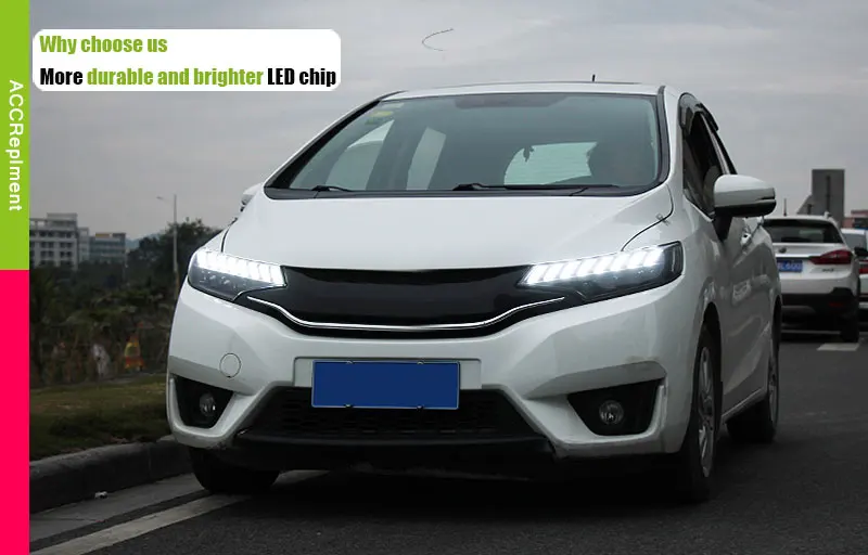 Авто освещение стиль светодиодный налобный фонарь для honda fit светодиодный фары- сигнал Ангел глаз drl H7 hid Биксеноновые линзы ближнего света