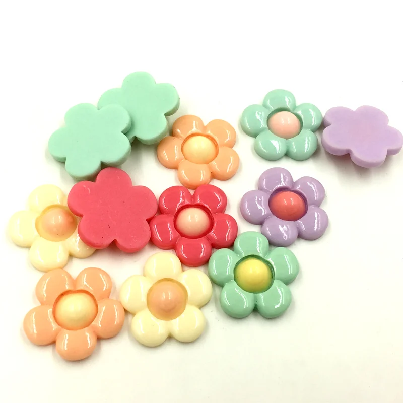 

30Pcs Cameos Cabochons Scrapbook Mixed Colors DIY Flower Fleur Flatback Dome Seals Crafts DIY Findings 20mm