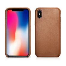 Топ из натуральной кожи чехол для iPhone X XS MAX XR icarer из натуральной воловьей кожи держатель для сотового телефона ультра тонкий