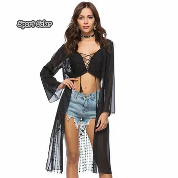 

New Arrival Chiffon Women Sexy Swimsuit Cover Up Popular Beach Dress Cover Lady Popular Lace Pareo Sarongs Bikini Tunic M-2XL