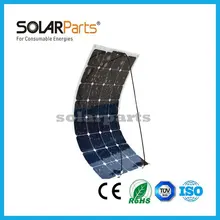 100W semi flexible solar panels sunpower solar cells solar modules for RV Boat Golf cart Marine