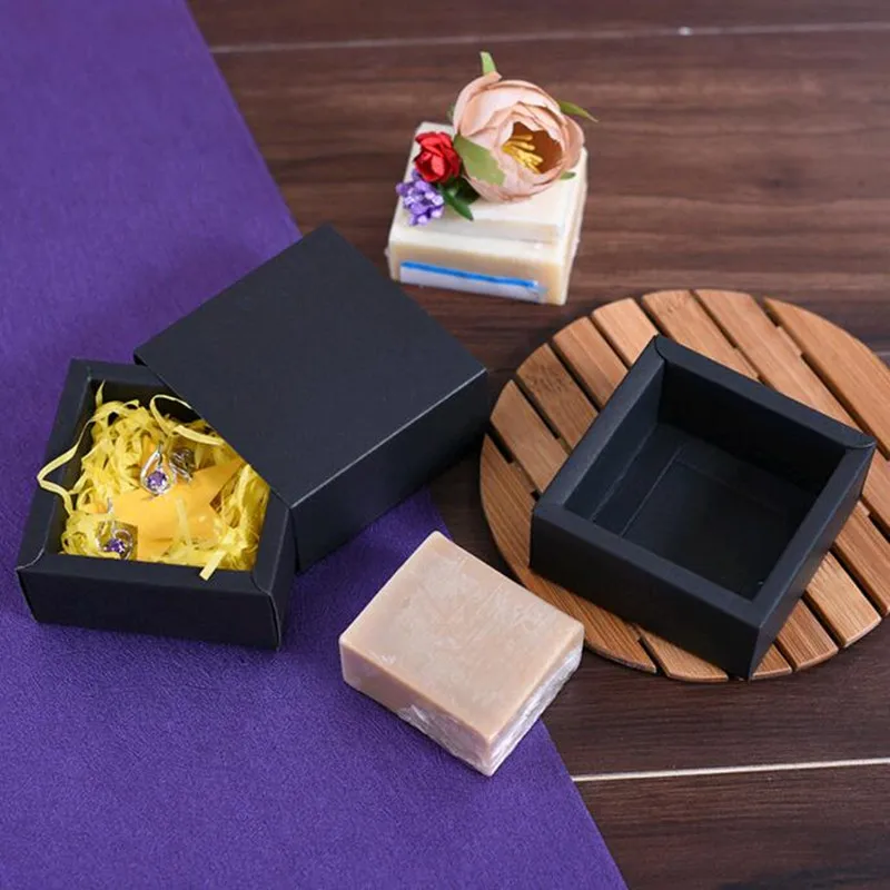 30pcs/lot Cardboard Mini Box 8*8*3.5CM DIY Kraft Paper Box Soap Box Jewelry Packing Gift Box PP061501