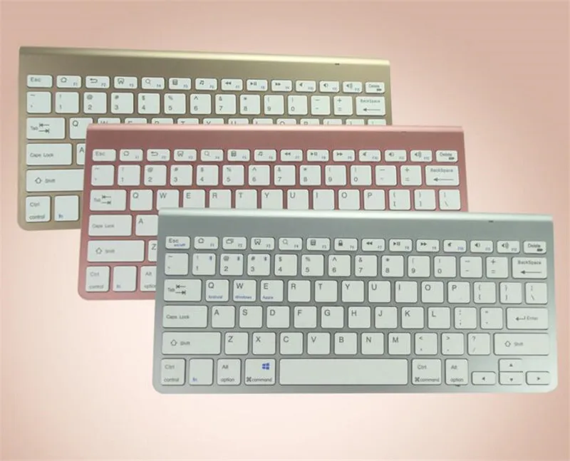 USB Bluetooth Keyboard with charger battery 2.4GHz Mini Slim Wireless