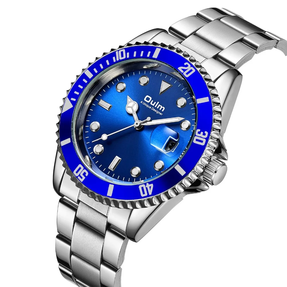 

OULM Watches Men Luxury Brand Sports Quartz Watches Men's Waterproof Military Clock Man Steel Strap Watch relogio masculino