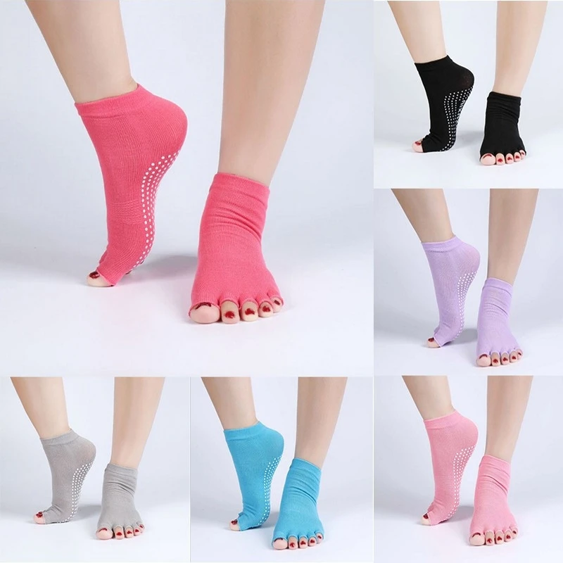 Buy 1 Pair Half Toe Yoga Socks Peep Toe Anti Slip