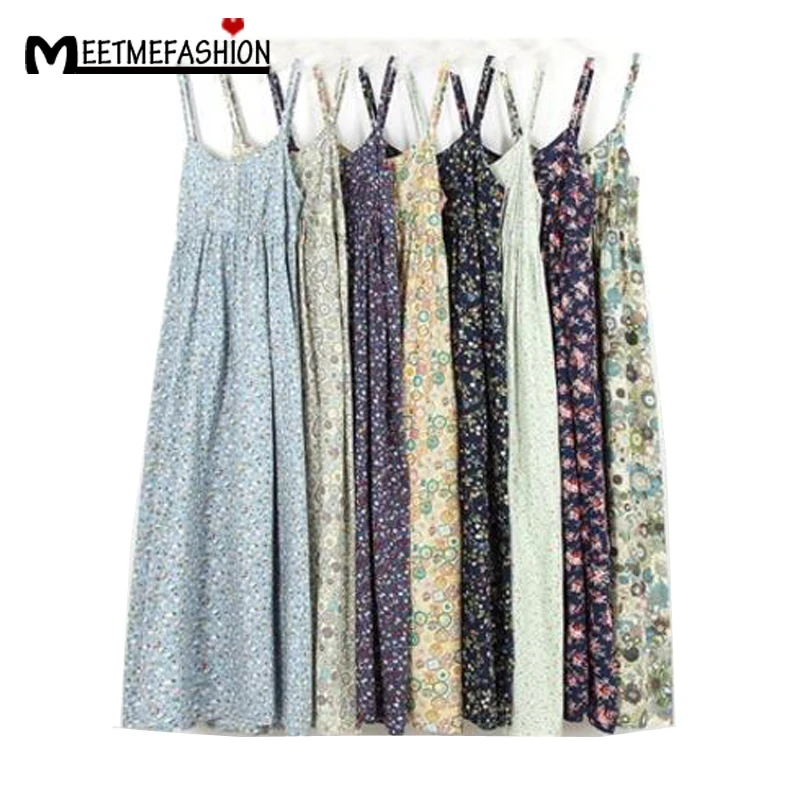 MEETMEFASHION-Summer-Beach-100-Cotton-Vestidos-Women-Sexy-Spaghetti-Strap-Mori-Girl-Casual-Dress-Women-Floral