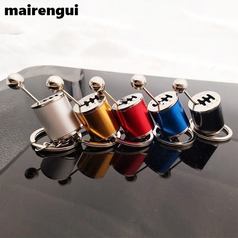 

Modified car stalls head keychain men key ring for ford st mercedes amg alfa romeo chevrolet Toyota key chain gear shift pendant
