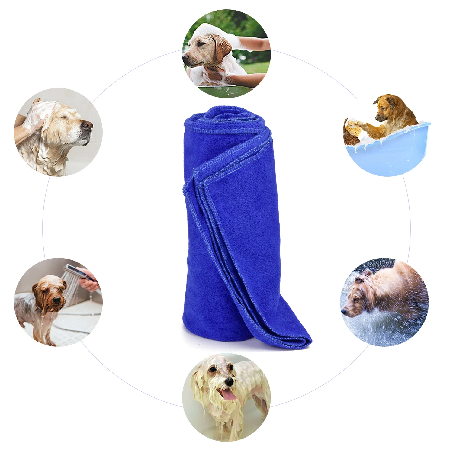 2 шт. Большой собачий халат теплая одежда для собак супер абсорбирующее сушильное полотенце для золотого Тедди синее банное полотенце товары для домашних животных