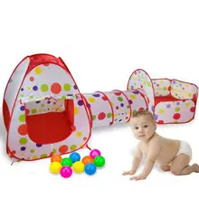 Morebig 3 шт./компл. складной детский туннель для малышей Pop Up Play детская складная палатка для детей Крытый домик для игр на открытом воздухе дети для игр игровая игрушка