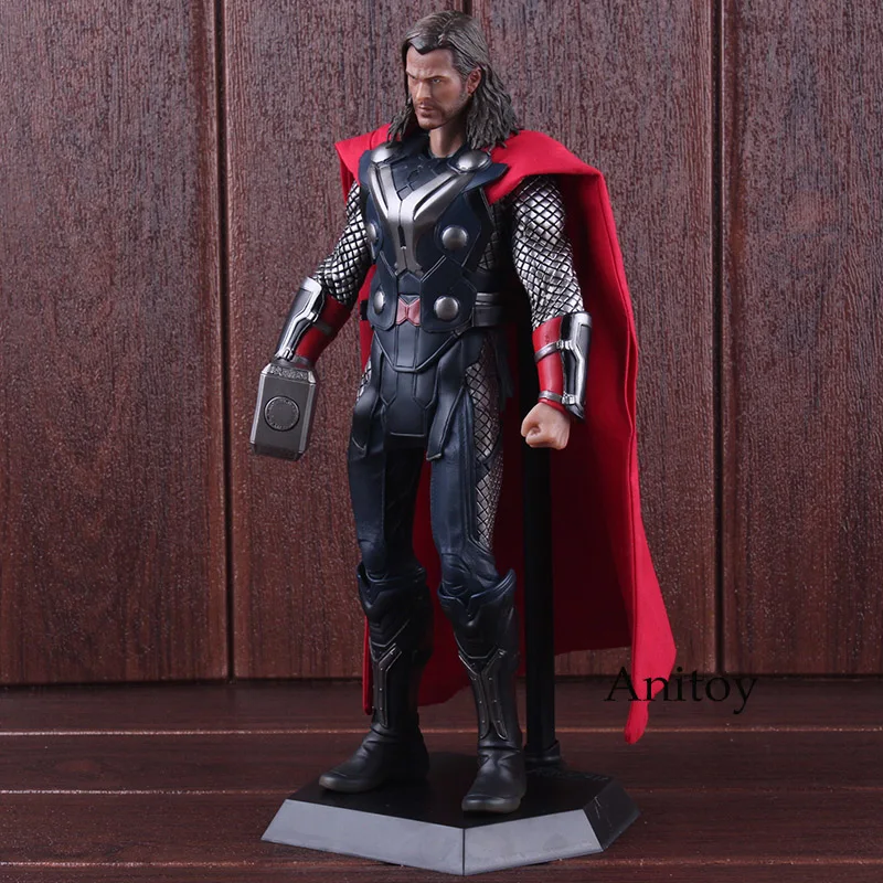 Супер героев Marvel Thor статуя ПВХ Сумасшедшие игрушки 1/6-й шкалы Коллекционная Фигурка модель игрушки для мальчиков 29,5 см