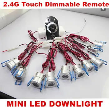 

AC85-265V 3W MINI LED Downlights LED Down Lamps+LED Dimming Driver +Touch Dimmer Remote Controller Warm Cool White Free Shipping
