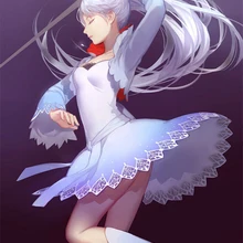 S0495 Американский Аниме RWBY MYRTENASTER Weiss schnee Белый трейлер Рапира W/белый нейлон оболочка 44"